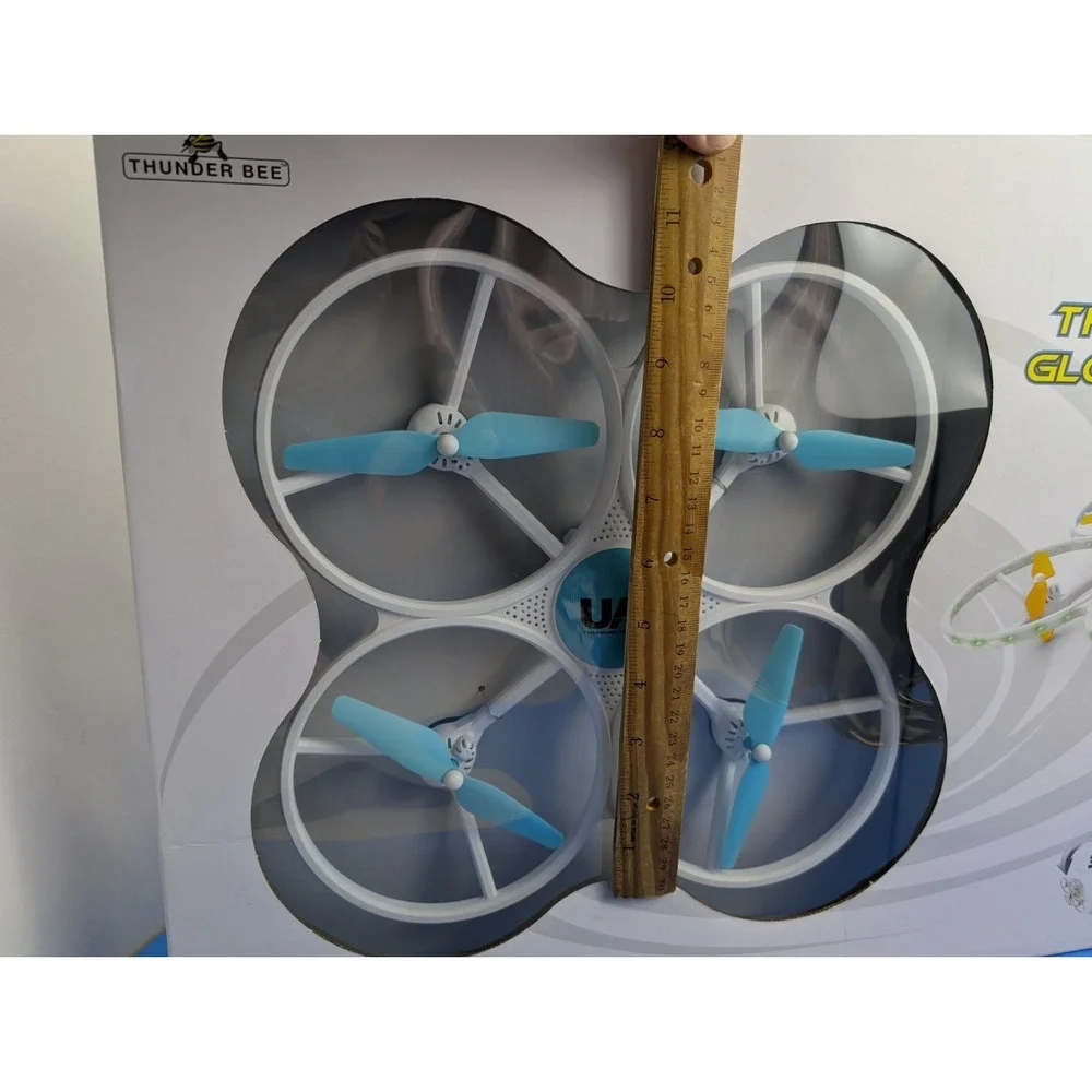 Thunder Glow Pro Drone Remote Control Quad-Copter Lights RC Flying Kids Blue